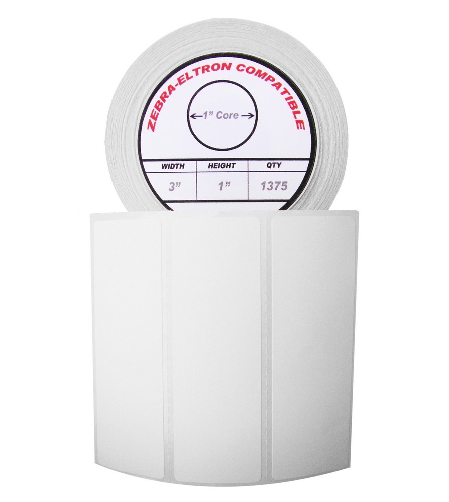 ZEBRA ELTRON 3×1 (3″ x 1″) Direct Thermal Labels – (1) Roll of 1375