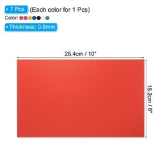 7Pcs 6″x10″ Aluminum Sheet Metal, Silver/Black/Blue/Green/Yellow/Red/Purple