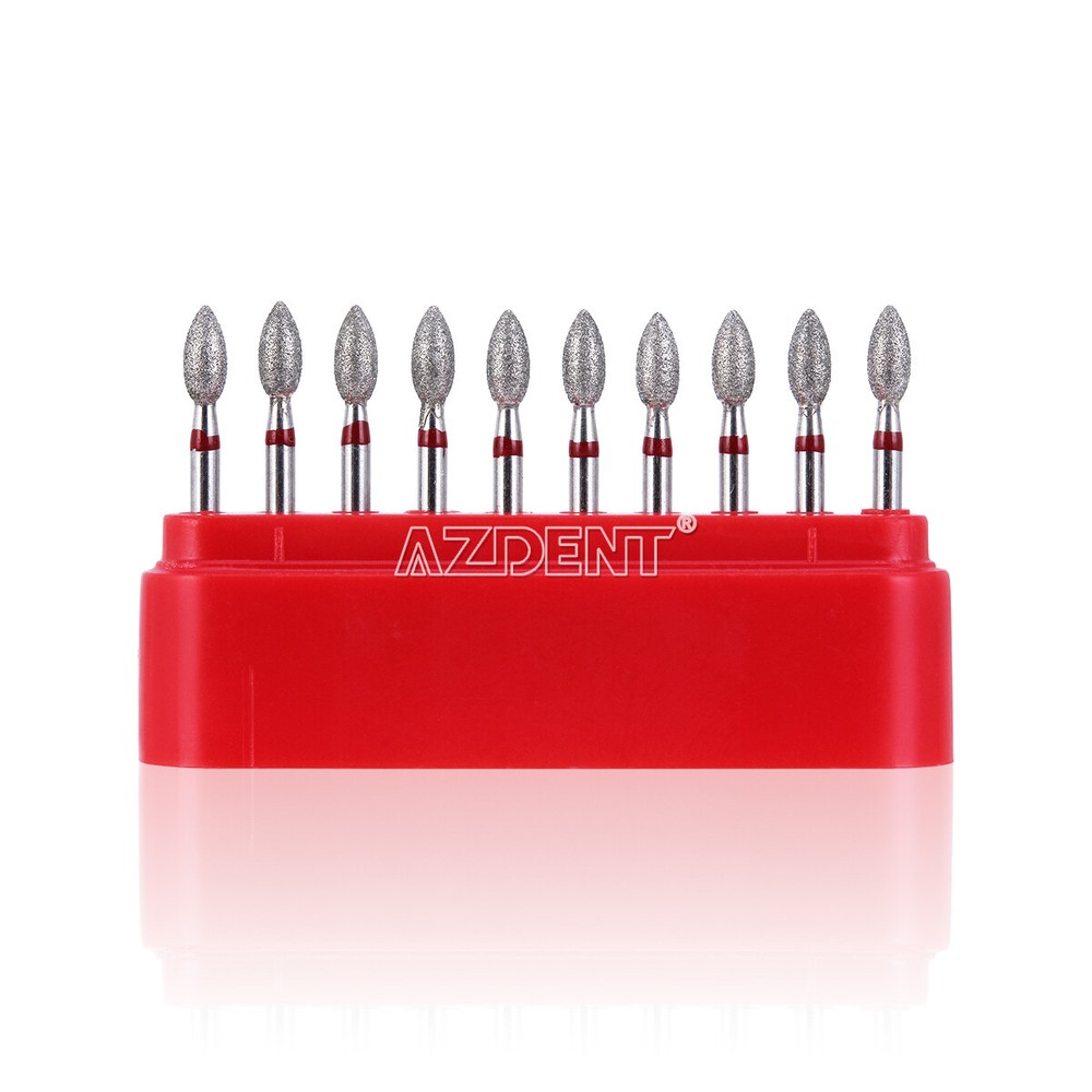AZDENT fresas dentales de diamante FG futbol grano fino #368-023F 10pcs/kit