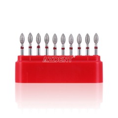 AZDENT fresas dentales de diamante FG futbol grano fino #368-023F 10pcs/kit