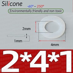 1MM THICK WHITE SILICONE HIGH TEMP FLAT RING RUBBER WASHER SEAL GASKETS