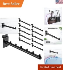 Waterfall Hooks for Slatwall Panel Metal Hangers Black Display Accessories 10…