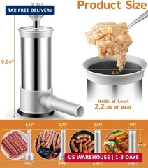 Sausage Stuffer Machine Vertical Sausage Maker, 2025 New Stainless Steel Homemad