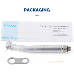 COXO High Speed Handpiece 4-Hole LED CX207 Dental Air Turbine Generator Spray