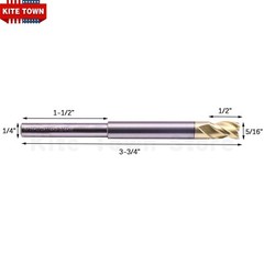 2Pcs 3 Flute Carbide 5/16″ 1/4″ Shank End Mills For Aluminum – TiSiN Coated