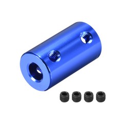 2pcs 1/4″ Bore Rigid Coupling Set Screw Aluminum Alloy Shaft Coupler Connector