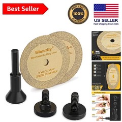 Versatile 2-Pack Diamond Cutting Wheels with Mandrel – Cuts Metal & PVC, 36 Grit