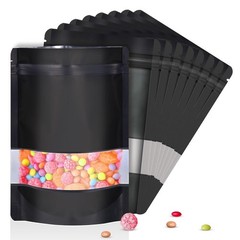 Mylar Foil Food Storage Stand Up Zip Seal Pouch Smell Proof Bags with Window USA