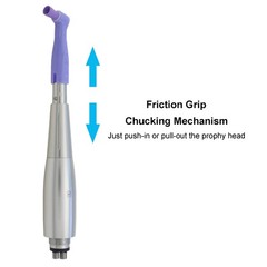 Dental Hygiene Prophy Air Motor Handpiece 3 Nose Cones 4 Holes 360 Degree Swivel