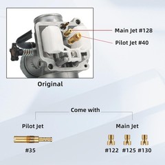 NIBBI PE30mm Carburetor PE30 Carburetor Kit Fit 250cc-300cc Motorcycle Engine…