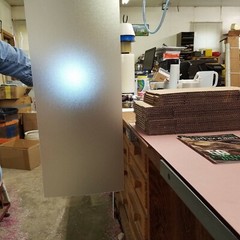 .018″ x 8-7/8″ x 27″ CLEAR FROSTED TEXTURED LIGHT DIFFUSING PLASTIC SHEETS, NEW