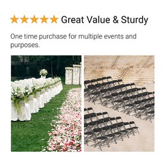 (4-10 PCS) Plastic Folding Stackable Chairs Seat Office Outdoor Wedding Party
