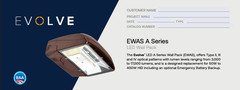 GE EVOLVE 36W A SERIES LED WALL PACK 120V-277V 5000LM **NEW**