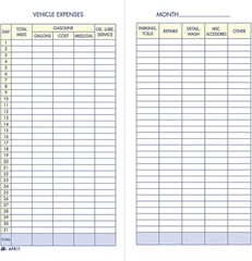 Adams Vehicle Expense Journal, , 3.25 x 6.25 Inches, 3-1/4″ x 6-1/4″, White
