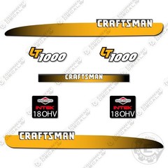 Fits Craftsman LT1000 Decal Kit Mower (YELLOW) 7 YEAR OUTDOOR 3M VINYL!