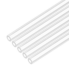 5Pcs 1mm (0.04″) ID x 3mm(0.12″) OD x 254mm(10″) L Clear Rigid Acrylic Pipe