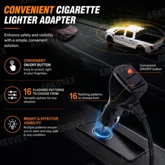 14 inch LED Roof Top Strobe Beacon Light Bar Hazard Warning Emergency Flashing