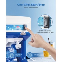 Commercial Ice Shaver 286LBS/H Electric Snow Cone Maker Ice Crusher Blue