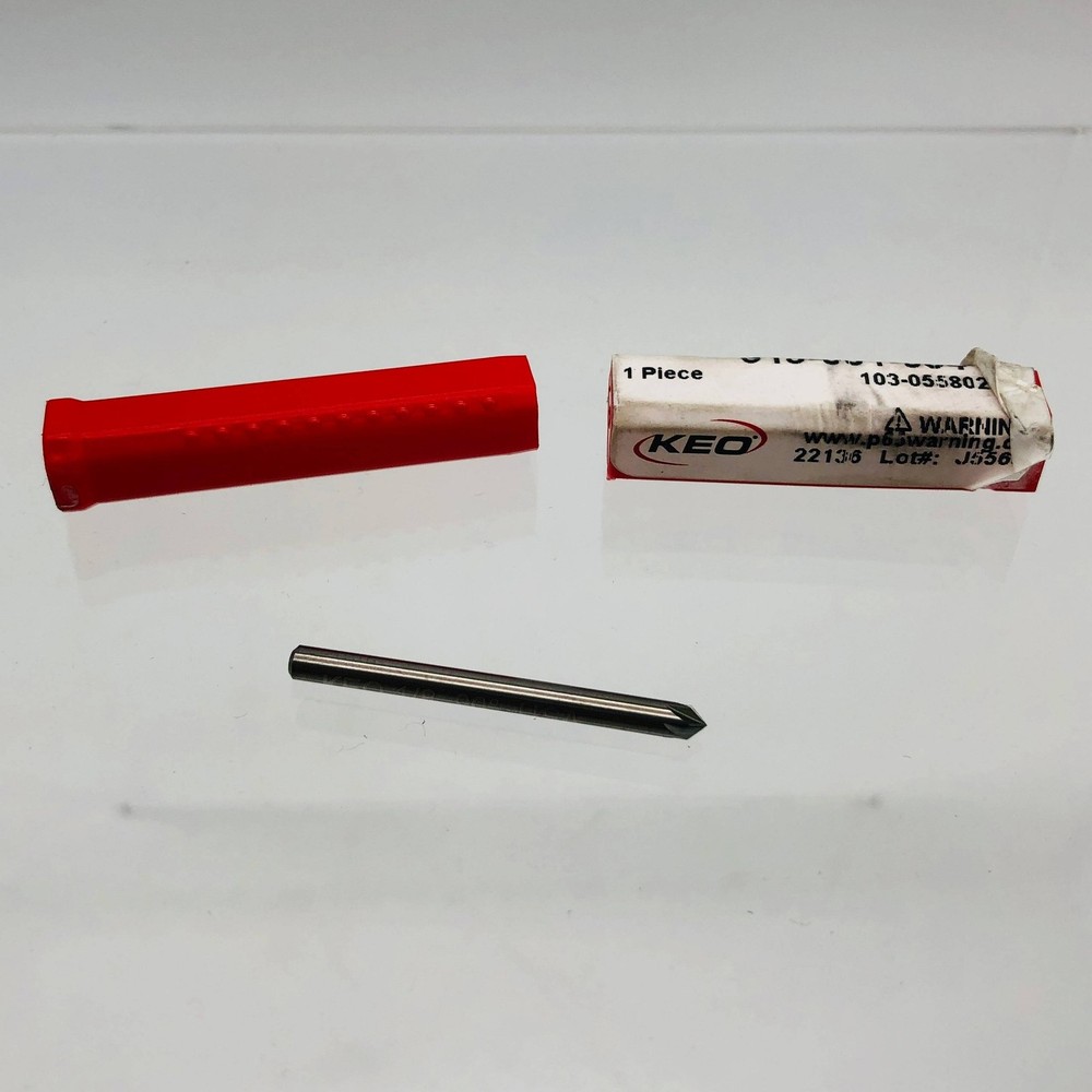 KEO Cutters 55802 Countersink Solid Carbide 1/8 x 90 Degrees 6 Flutes 1-1/2 OAL