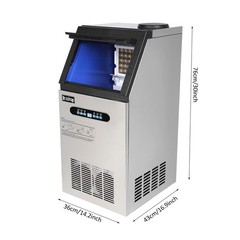 ZOKOP 110lbs Built-in Commercial Ice Maker Cube Machine 24LBS Large Capacity New