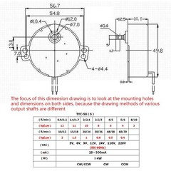 Fielect 2Pcs Synchronous Motor AC 110V 30-36RPM, 30-36RPM CW/CCW