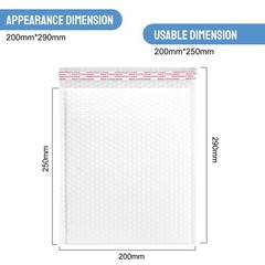 Poly Bubble Mailers 7.09*10.63″/9.84*13.39″/7.87*11.42″ Tough Dimple Design Bag