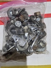 24 LBS MIXED LOT Nuts, Bolts, Washers * New and Used * Hardware Bins * Lot 9