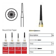7664 5 pk trimming & finishing FG carbide dental Burr 1.60mm Individually Pk