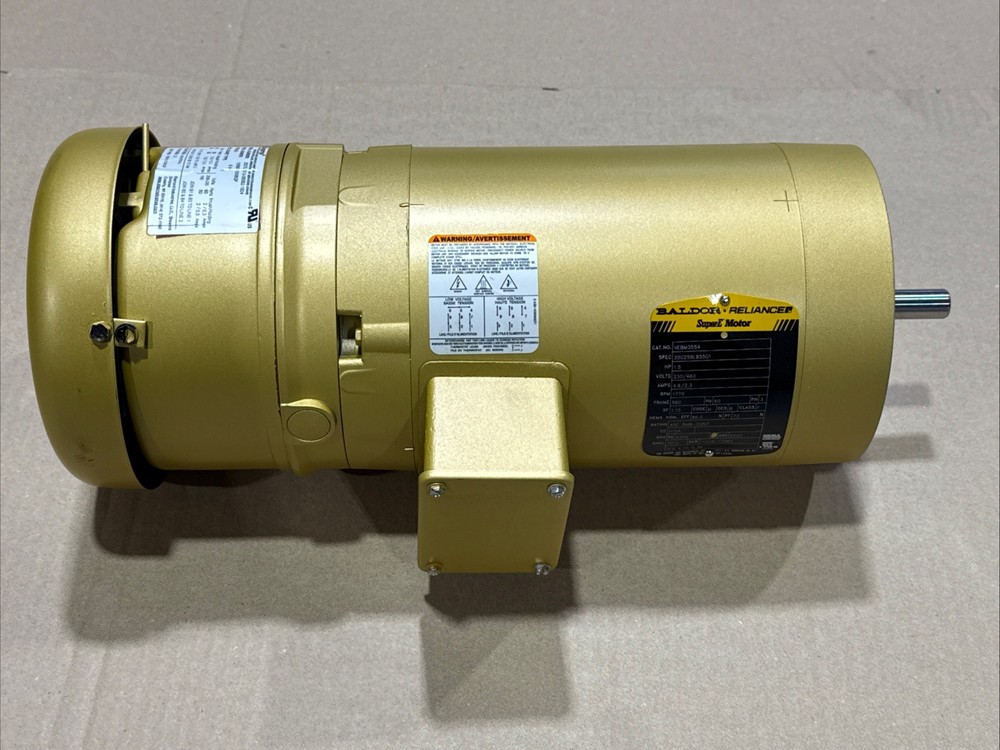 Baldor VEBM3554 1.5 HP 1770 RPM, 3-phase, 60 Hz, 56C New Super E Motor New