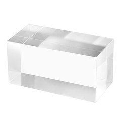 2in Thickness Solid Acrylic Cube Display Block, 2″ x 2″ x 4″