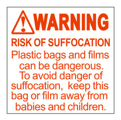 2 Rolls 1000 Labels 2 x 2 Suffocation Warning FBA approved Labels Stickers