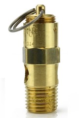 150 PSI Air Compressor Safety Relief Pop Off Valve Solid Brass 1/4″ Male NPT USA