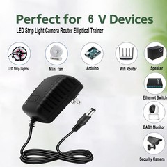 6V 2A Power Supply Adapter, Universal AC/DC 100-240V 50-60Hz to 6 Volt 2 Amp …