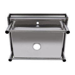 Kitchen Sink Stainless Steel Commercial 1 Compartment Utility Sink With Faucet