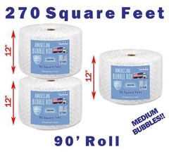 12″ Medium (5/16) American Bubble Boy Bubble Wrap – 270 Square feet