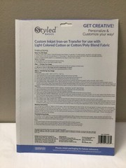 New Iron on transfer paper 7 Sheets 8.5 X 11 Easy To Personalize (S10)