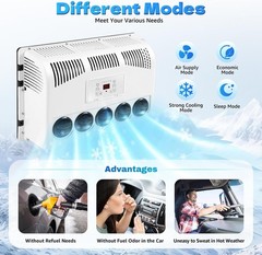 12V 11000 BTU Truck Air Conditioner Split AC For Semi Trucks Bus RV Caravan US