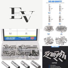 Tin-Plated Non-Insulated Butt Connectors – 220-Pc Set for Reliable DIY Wiring