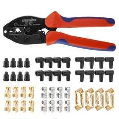 Premium Ratchet Spark Plug Wire Crimping Tool Kit with 24 Terminals & Boots