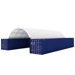 20’x40′ Shipping Container Canopy Shelter 11oz PE | Easy Install Complete Kit
