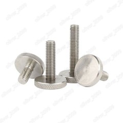304 Stainless Steel Knurled Thumb Screws Round Large Flat Head M2 M3 M4 M5 M6 M8