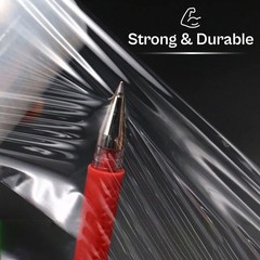 Cast Hand Stretch Wrap 5″ x 650′ 100 Gauge Clear Bundling Shrink Film 12 Rolls