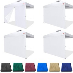 Jancanopy Sidewalls For 10X10 Pop Up Canopy Frame 3 Pack White Sunwall And