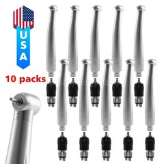 10 Pcs NSK Style Dental High Speed Turbine Handpiece+4 Hole Quick Coupling YBNK4