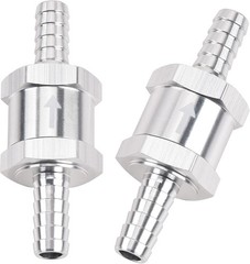 1/4″ Fuel Check Valve One Way Inline Non Return Diesel Gasoline Black 6mm 2Pcs