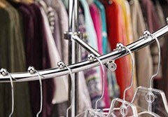 Spiral Clothing Rack Chrome 29 Ball Garment Retail Display Store Fixture 63″ H