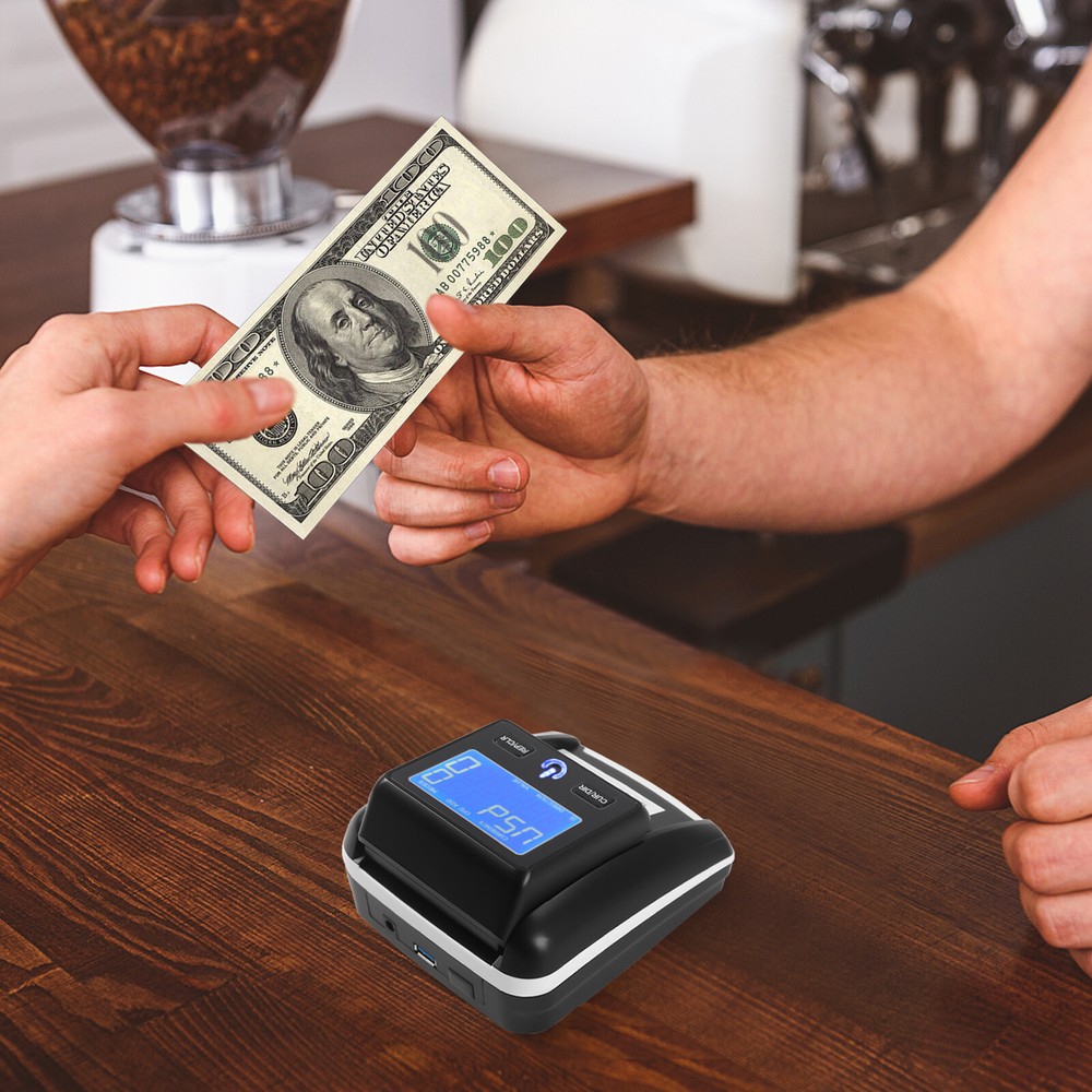 Automatic Cash Currency Money Counter Machine Counterfeit Bill Detector UV MG IR
