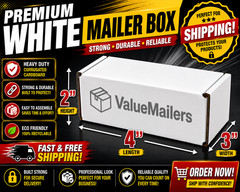 150 – 4x3x2 White Corrugated Shipping Mailer Packing Box Boxes
