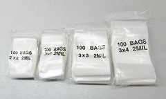 400 Zip Seal Lock Bags Assortment of 2×2 2×3 3×3 3×4 Assorted 2mil Clear Locking