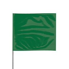 Presco 15 in. Steel Wire Staff Marking Flags [2.5 in. x 3 in. Flag]: 2 in. x 15